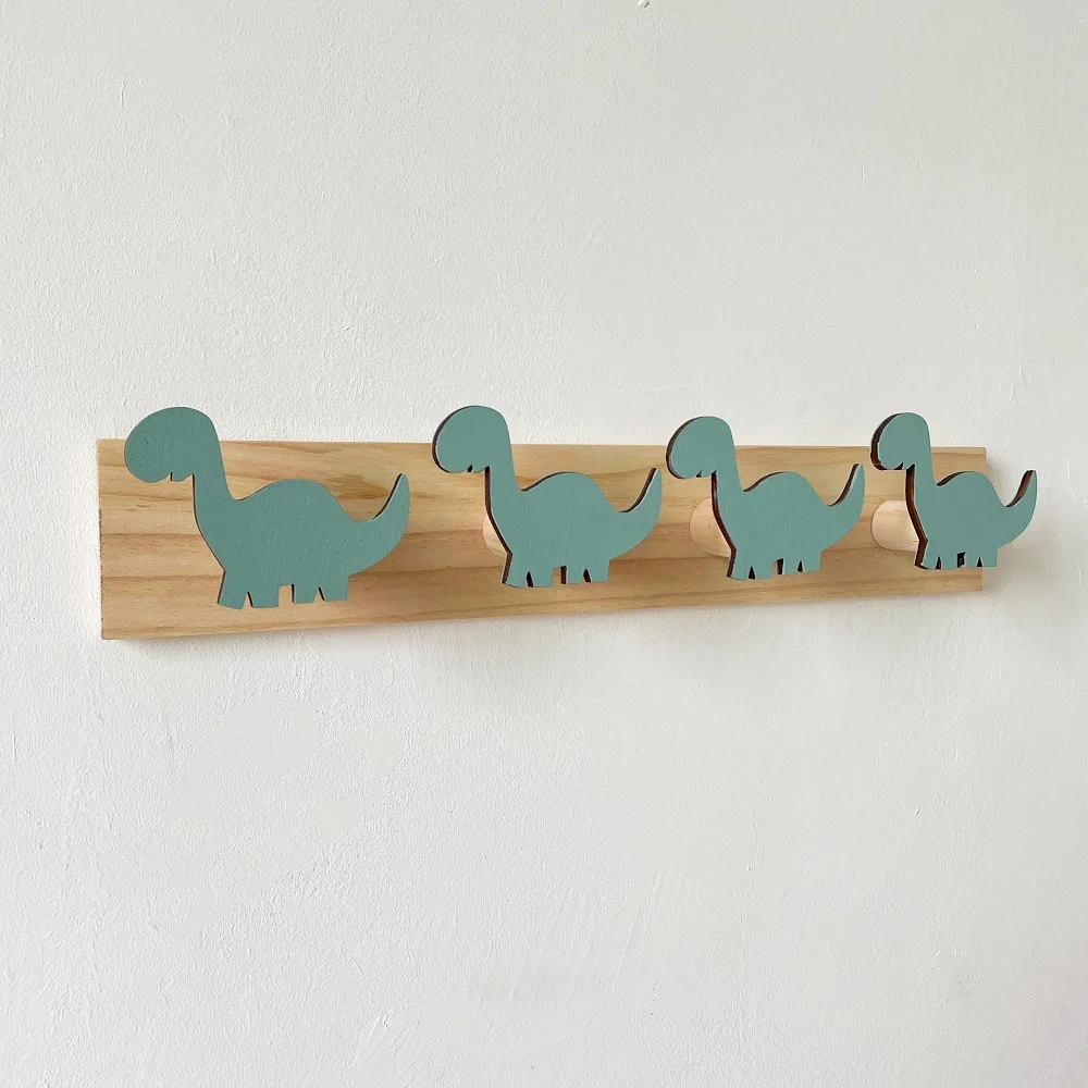 Ganchos montados en la pared de dinosaurio de dibujos animados, perchero, soporte para sombrero, ganchos para llaves, accesorios de baño, ganchos para dormitorio, gancho para ropa, toalla - imagen 5