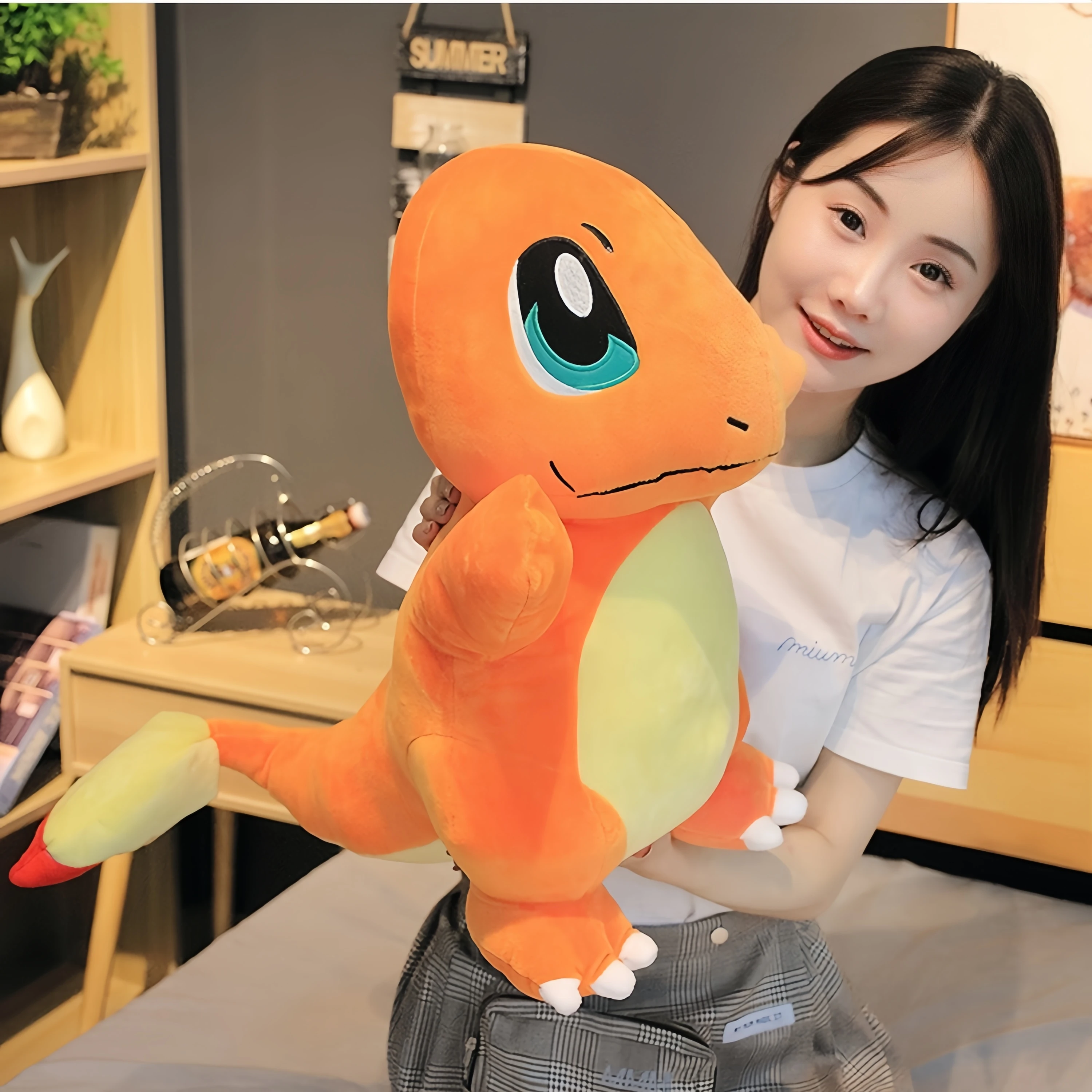Juguete de peluche de Anime Charmander de gran tamaño, peluches adorables, sofá cama, decoración del hogar, almohada de muñeca Charmander, regalos de navidad - imagen 2