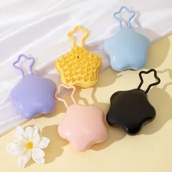 3 uds. Cepillo para lavar el cuero cabelludo con cojín de aire en forma de estrella, herramienta de masaje y limpieza profunda, Unisex, uso húmedo y seco, peine portátil para viajes