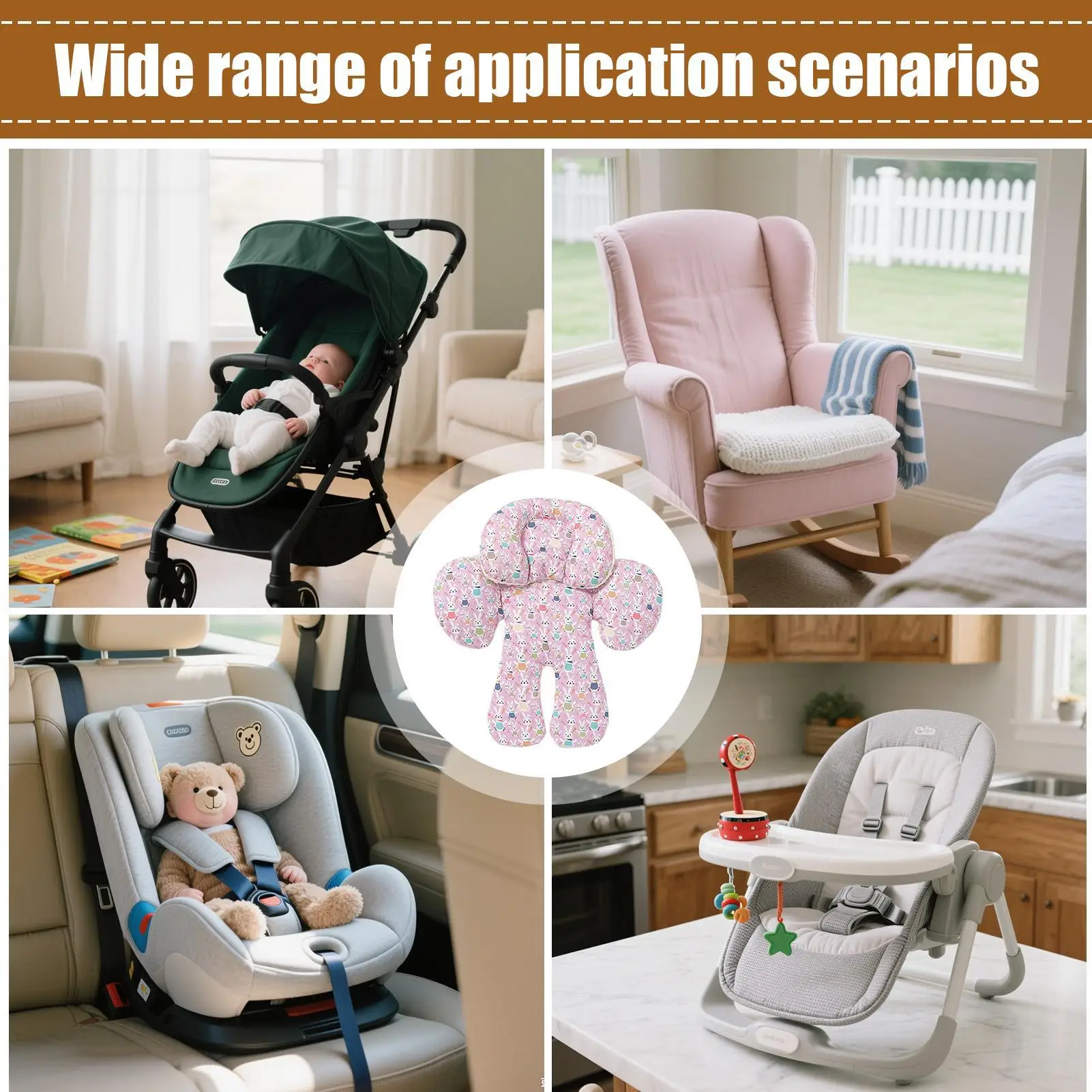 Protector de asiento coche bebé soporte cabeza ajustable - imagen 3