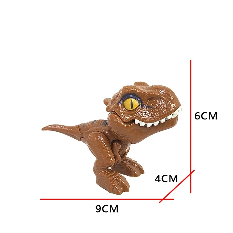 Dinosaurios que muerden los dedos, tamaño de articulaciones móviles, modelo de dinosaurio de simulación, juguetes educativos para niños, Navidad - imagen 3