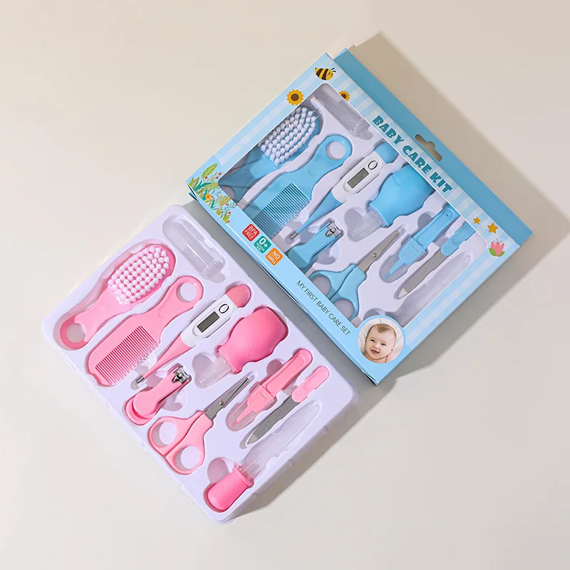 Kit de aseo para bebés 10 piezas: cortaúñas, termómetro, cepillo de dientes y cepillo para el cabello, juego de herramientas esenciales para el cuidado del bebé para bebés. - imagen 3
