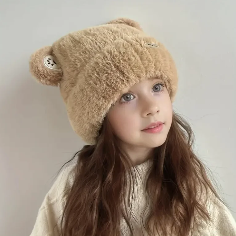 Gorro con protección para los oídos para niños y niñas de 6 a 11 años, gorro grueso y cálido con dibujos animados, bonito e informal, para invierno - imagen 2