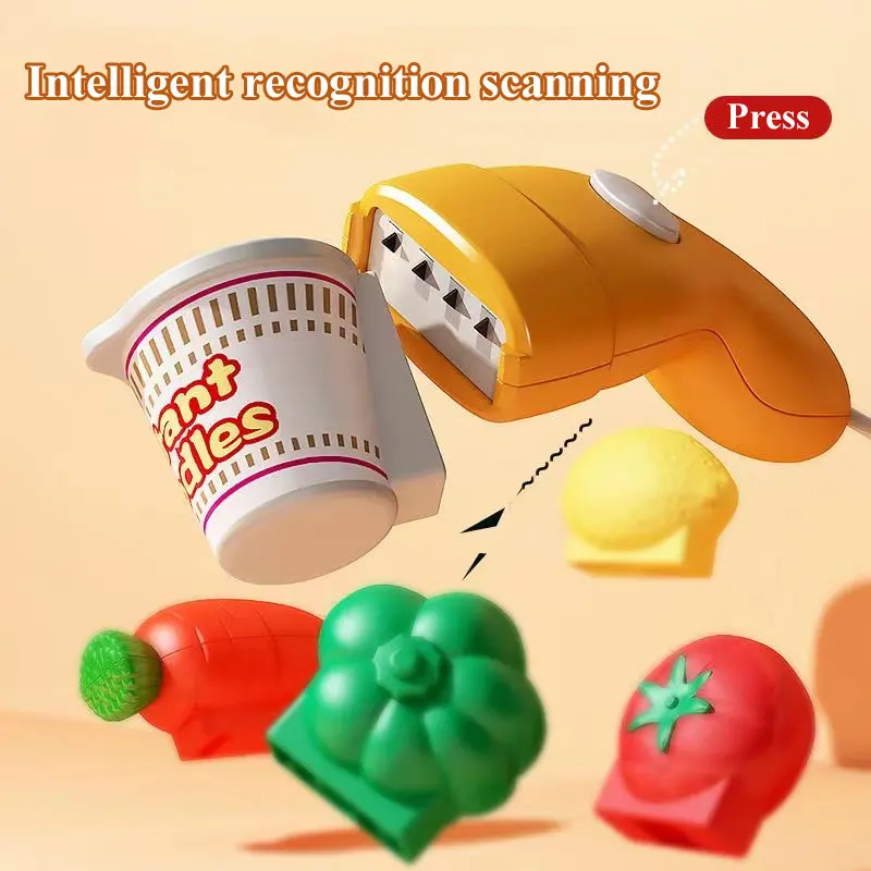 Caja registradora de supermercado, juguetes para compras, reconocimiento inteligente, juego de simulación con escáner, micrófono, juguete de tarjeta de crédito - imagen 4