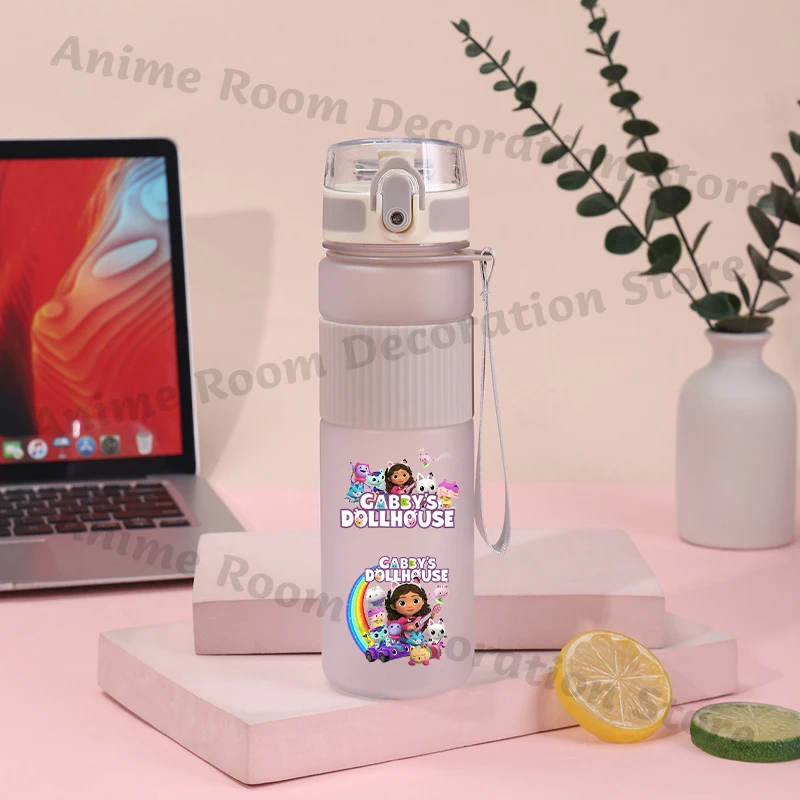 Vasos de Agua Atractivos de Gabby's Dollhouse para Hombres y Mujeres, Botella de Agua de Moda con Dibujos Animados de Anime, Taza Deportiva Portátil de Moda para Estudiantes - imagen 5