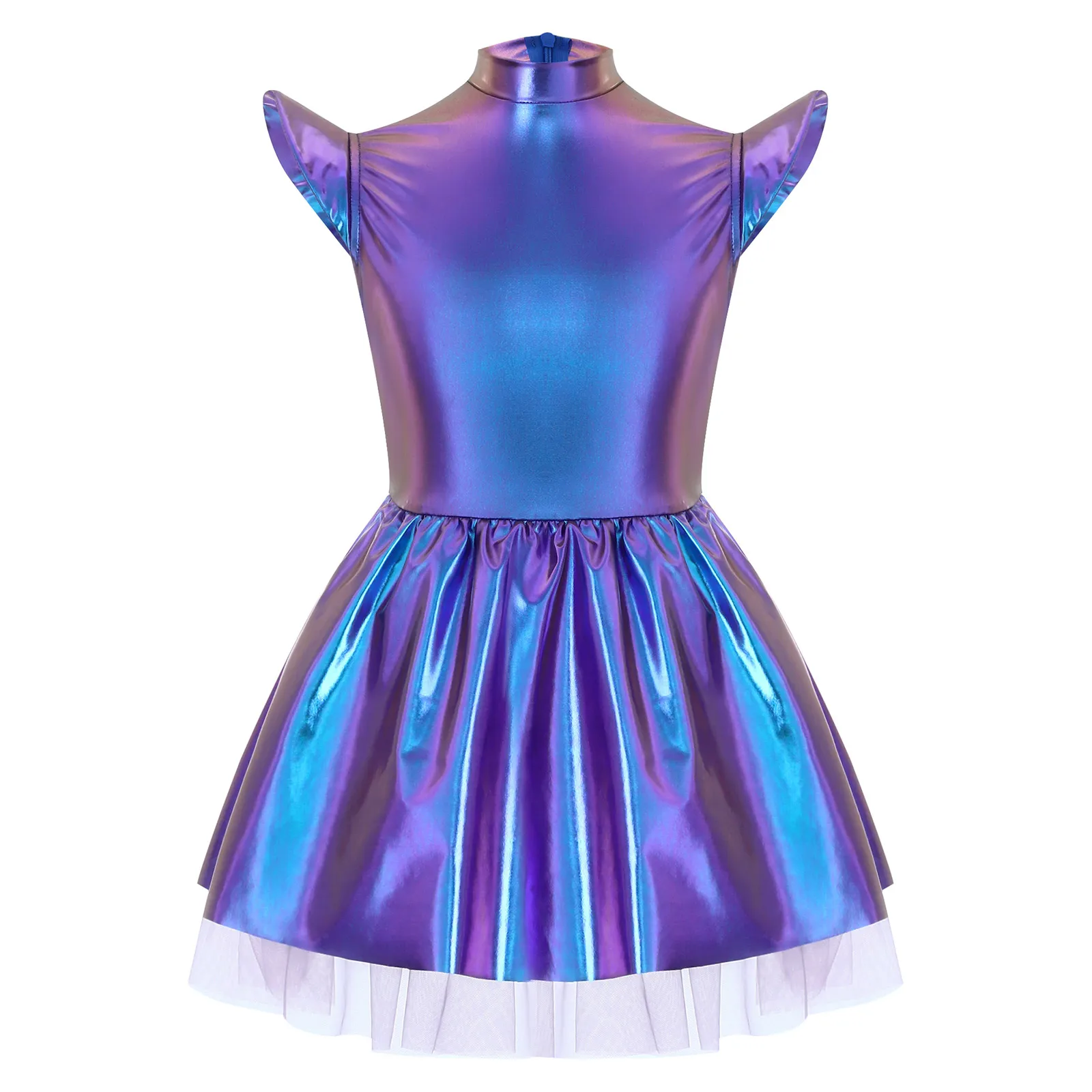 Vestido de robot alienígena para niñas – Tutú espacial con volantes - imagen 3