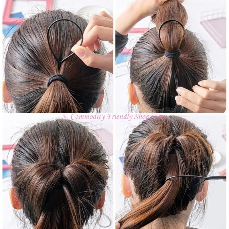 85AE 10Pcs Hair Styling Tool Ponytail Maker Topsy Hair Tail Tools Women Hairstyle - imagen 5
