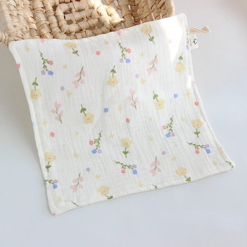 Toalla de cara de bebé de gasa de algodón de 4 capas, cuadrados de muselina, toalla de Saliva para bebé, paño para recién nacido, pañuelo, toalla facial absorbente - imagen 3