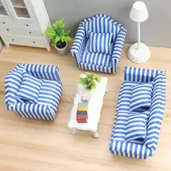 Muebles de madera para casa de muñecas: sofá y decoración miniatura