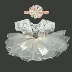 R6FD Baby Photography accesorios encaje Falda Bownot con diadema flores