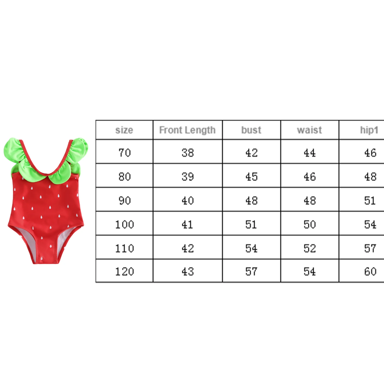 Bañador Tregren monokini infantil para niña – Estampado sandía ribete verde - imagen 2