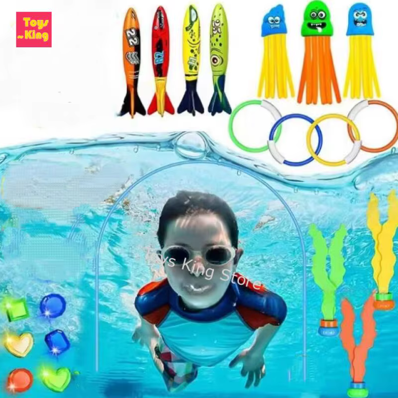 Juguetes de agua para niños – Set buceo piscina con tesoro sumergible