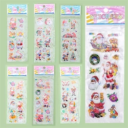 6/12 hojas de pegatinas para álbum de recortes, regalo de cumpleaños y Navidad para estudiantes, pegatinas de dibujos animados para álbum de recortes para niñas y niños, Papá Noel TMZ
