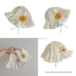 Sombrero solar bebé con detalle floral – Protección cómoda
