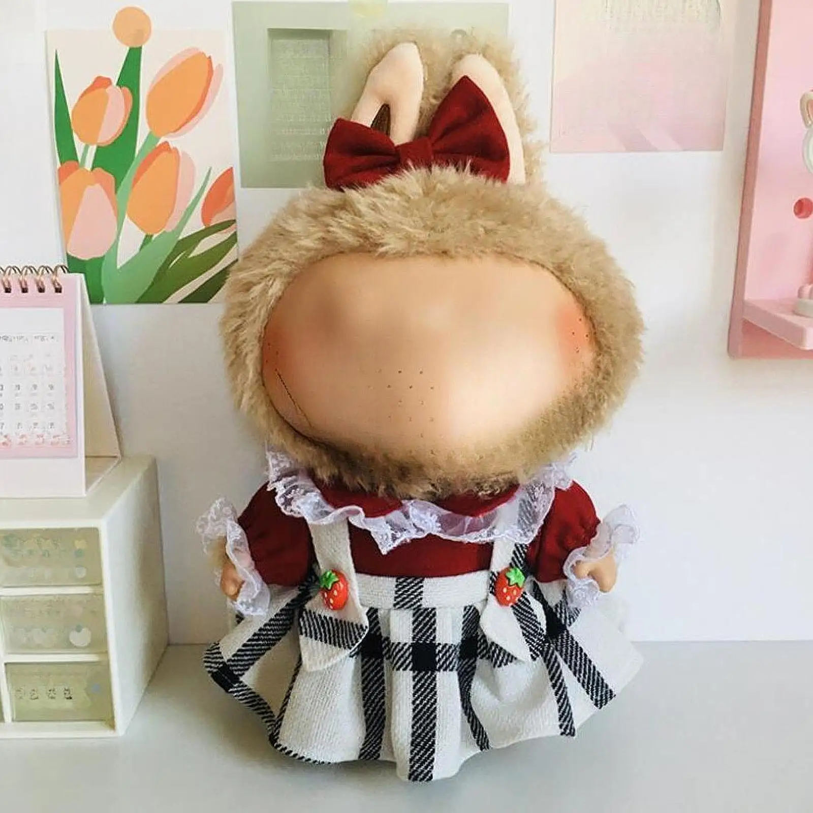 3x Dolls T Shirt and Skirt Bow Accs Costume for 38cm Dolls Birthday Gifts New Year Gifts Halloween Gifts Children's Gifts