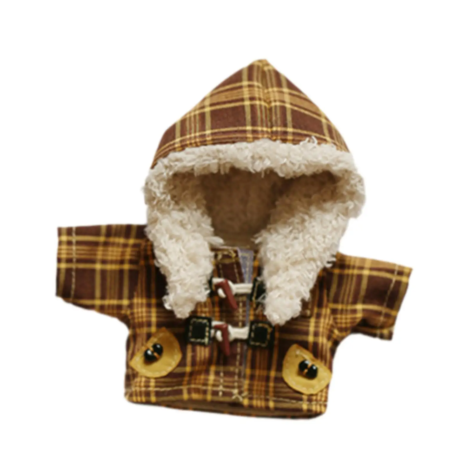 Doll Coat Miniature Clothes Accs, Handmade Clothing for 15cm Girl Dolls Dress up Halloween Gifts, New Year Gifts