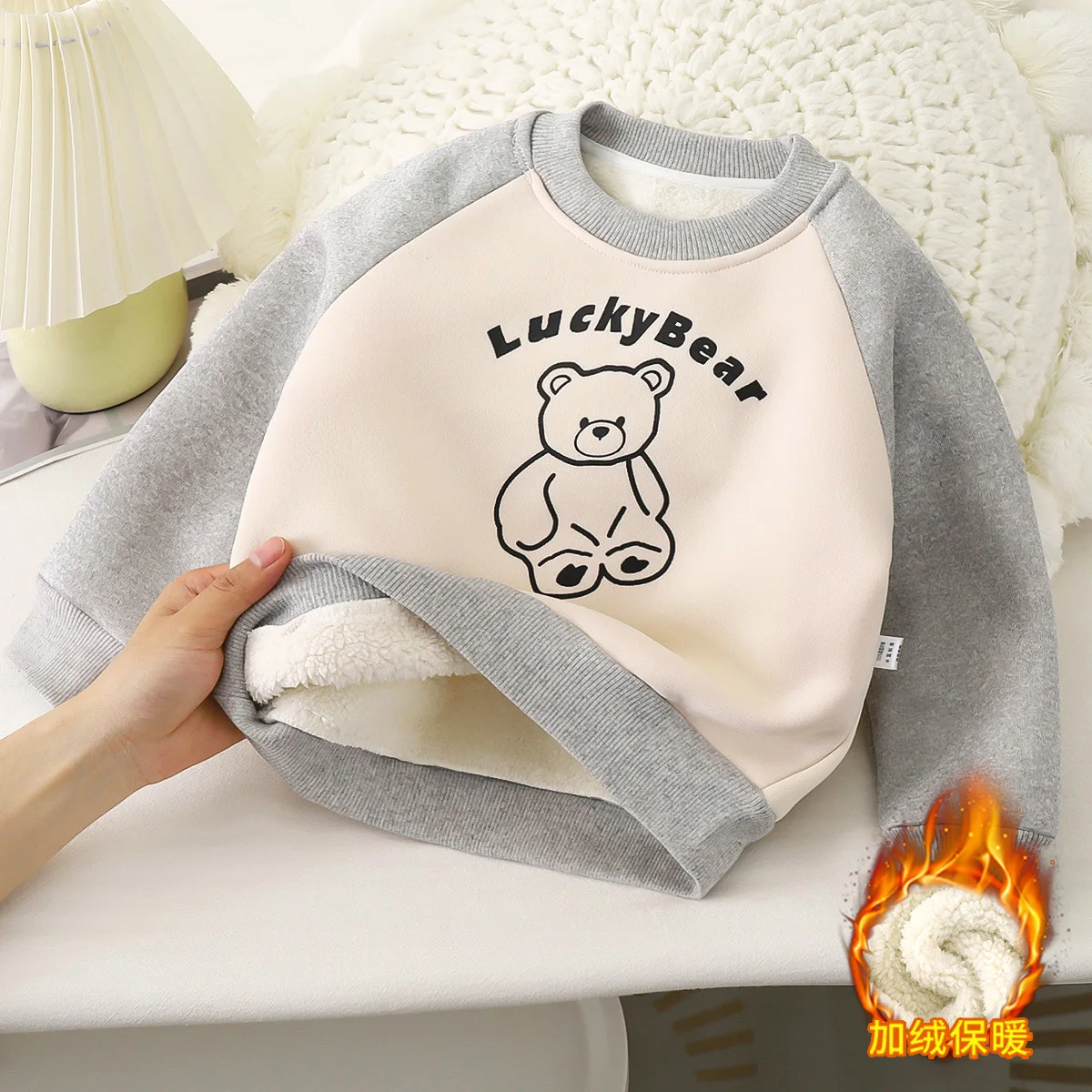 Sudadera con capucha de forro polar para niños y niñas - imagen 4
