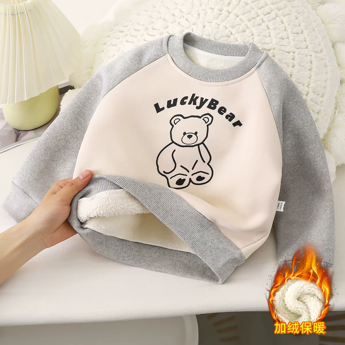 Sudadera con capucha de forro polar para niños y niñas - imagen 4