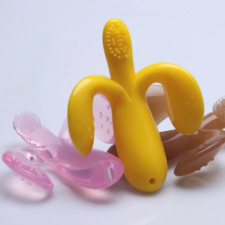 Cepillo de dientes de tortuga marina de alta calidad, mordedor de silicona suave y seguro para el medio ambiente para bebés, mordedor para niños, cepillos de dientes para niños