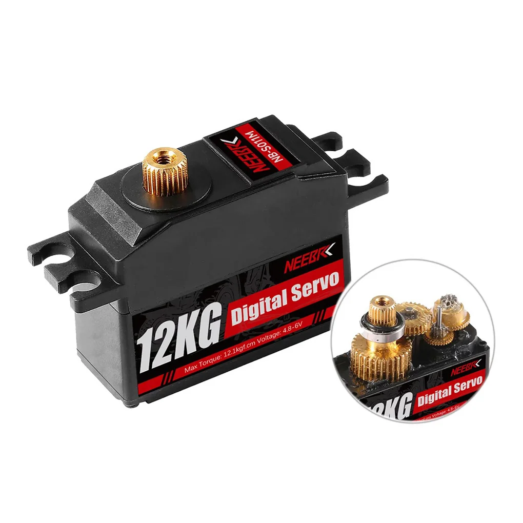 Servo RC Digital de engranaje de Metal de 12KG para coche teledirigido 1/18 1/16 1/14 MN128 Servo impermeable para avión para RC Robot barco helicóptero parte - imagen 3