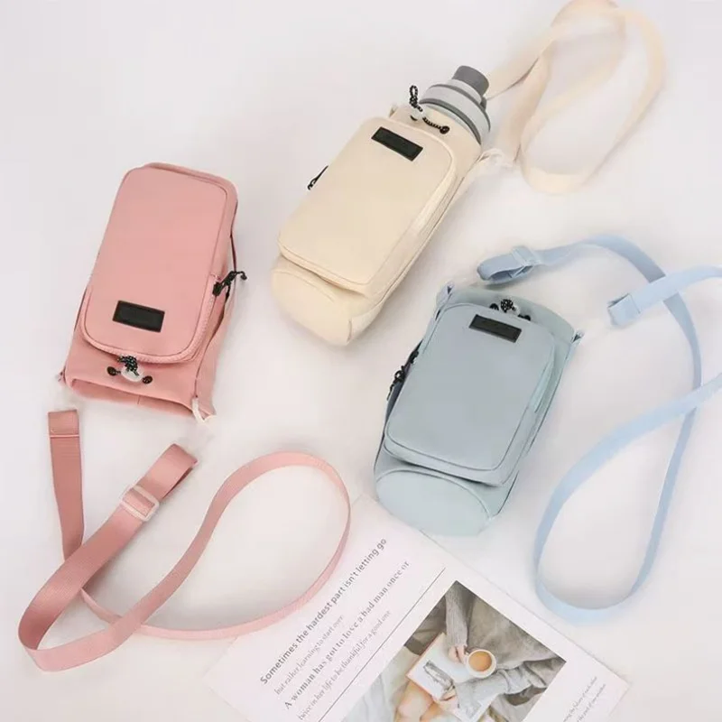 Bolsa de botella de agua portátil de bolsillo para taza de agua Simple de primera calidad, funda protectora Universal para taza de agua para teléfono móvil de viaje - imagen 3