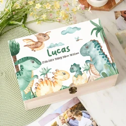 Caja de recuerdo para bebé personalizada con nombre – madera