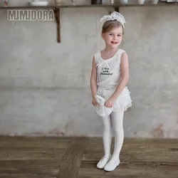 Falda plisada con volantes estilo princesa para niña