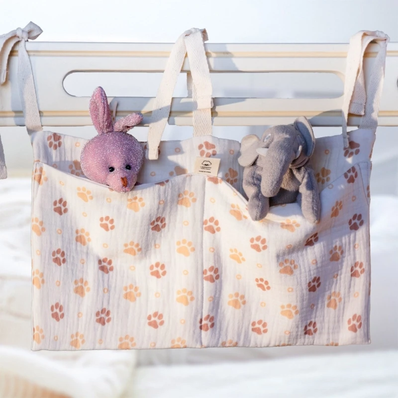 Estuche colgante multifuncional para cabecera cama M76C, artículos para guardería, pañales, accesorios alimentación, bolsa - imagen 3