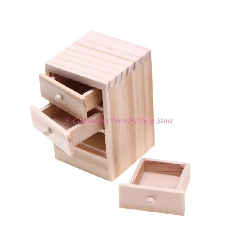 85AE Houses Accesorio en miniatura 1 Gabinete cabecera 12 escala con espacio almacenamiento - imagen 5