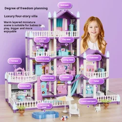 Castillo LED para princesas – Casa de muñecas infantil con luces