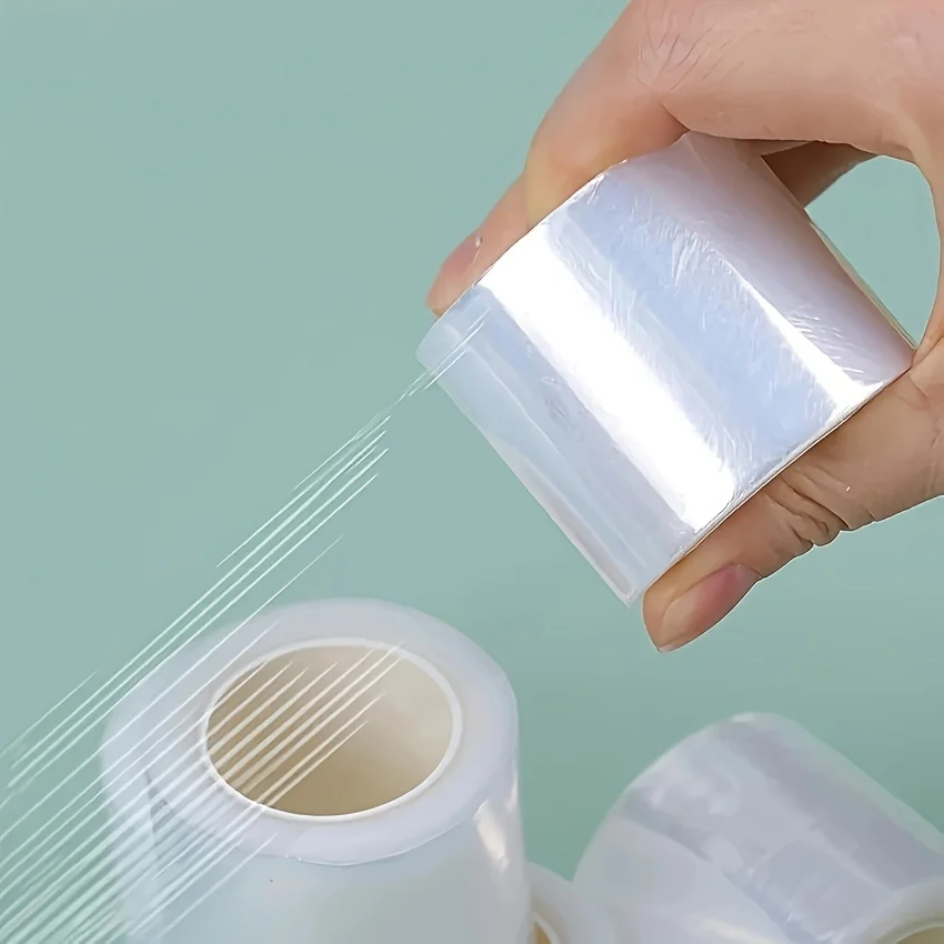 Cubierta de tatuaje de plástico desechable, 1 rollo de película envolvente, suministros transparentes para cejas y labios - imagen 5