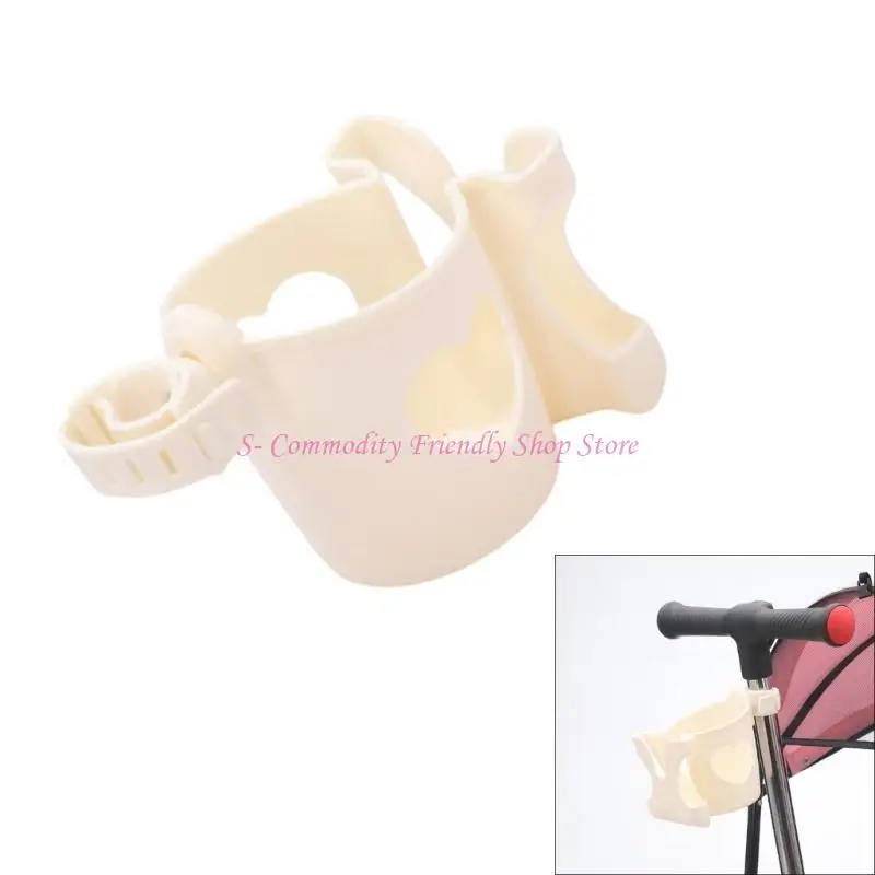 Práctico portavasos para cochecitos bebé 85AE con soporte para teléfono integrado para uso en exteriores