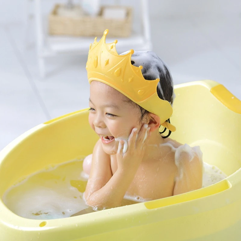 Gorro de baño con corona de silicona impermeable para bebé - imagen 2