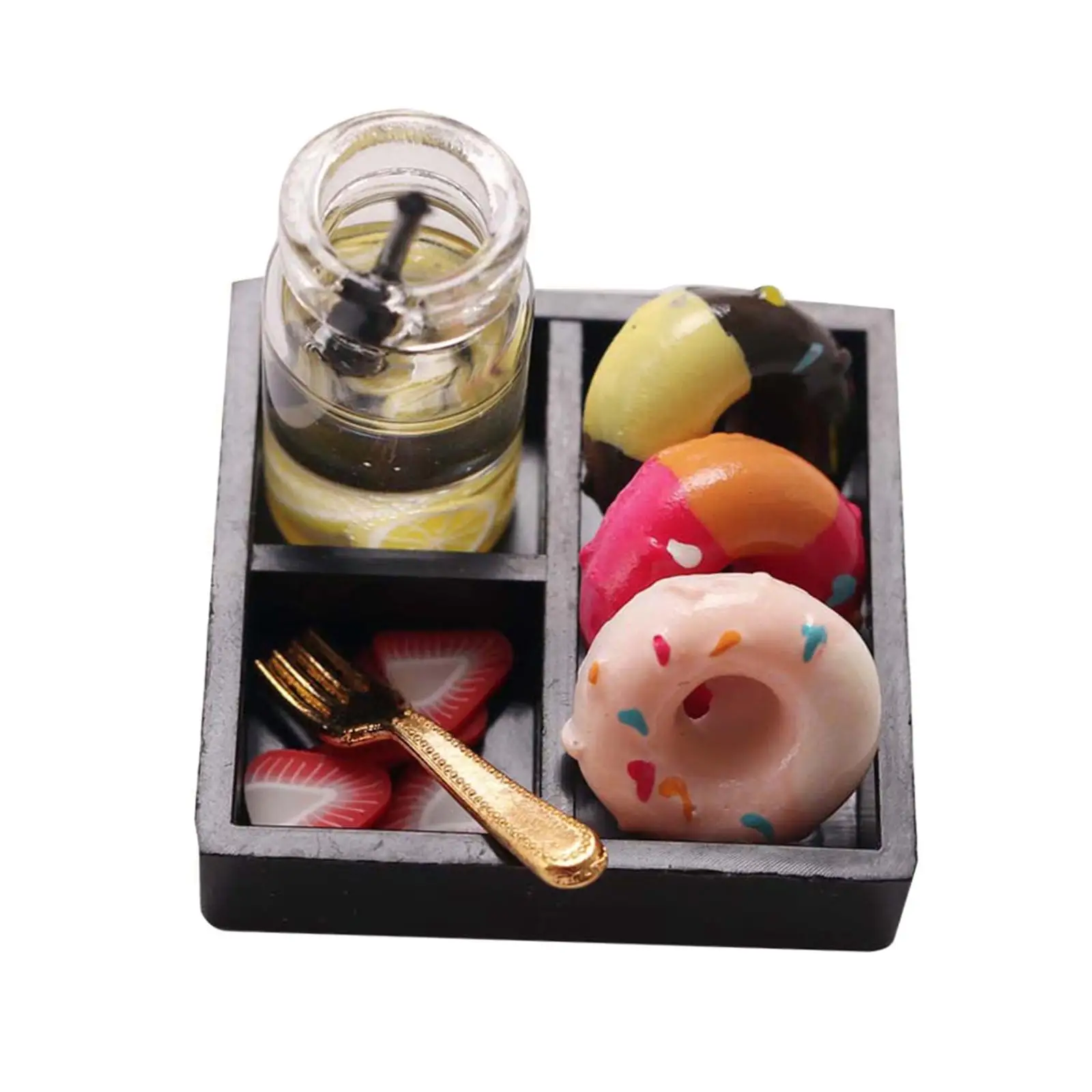 2-4pack 1:12 Dollhouse Afternoon Tea Set Dollhouse for Girls