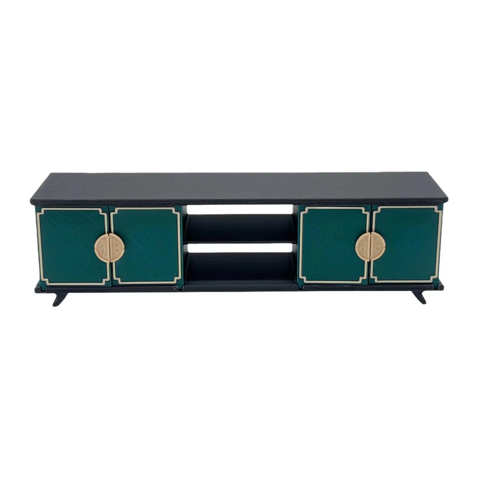 Miniature TV Cabinet Model 1/12 Scale Kids Pretend Play Toy Modern Doll House Accessories Dollhouse Furniture Micro Furniture