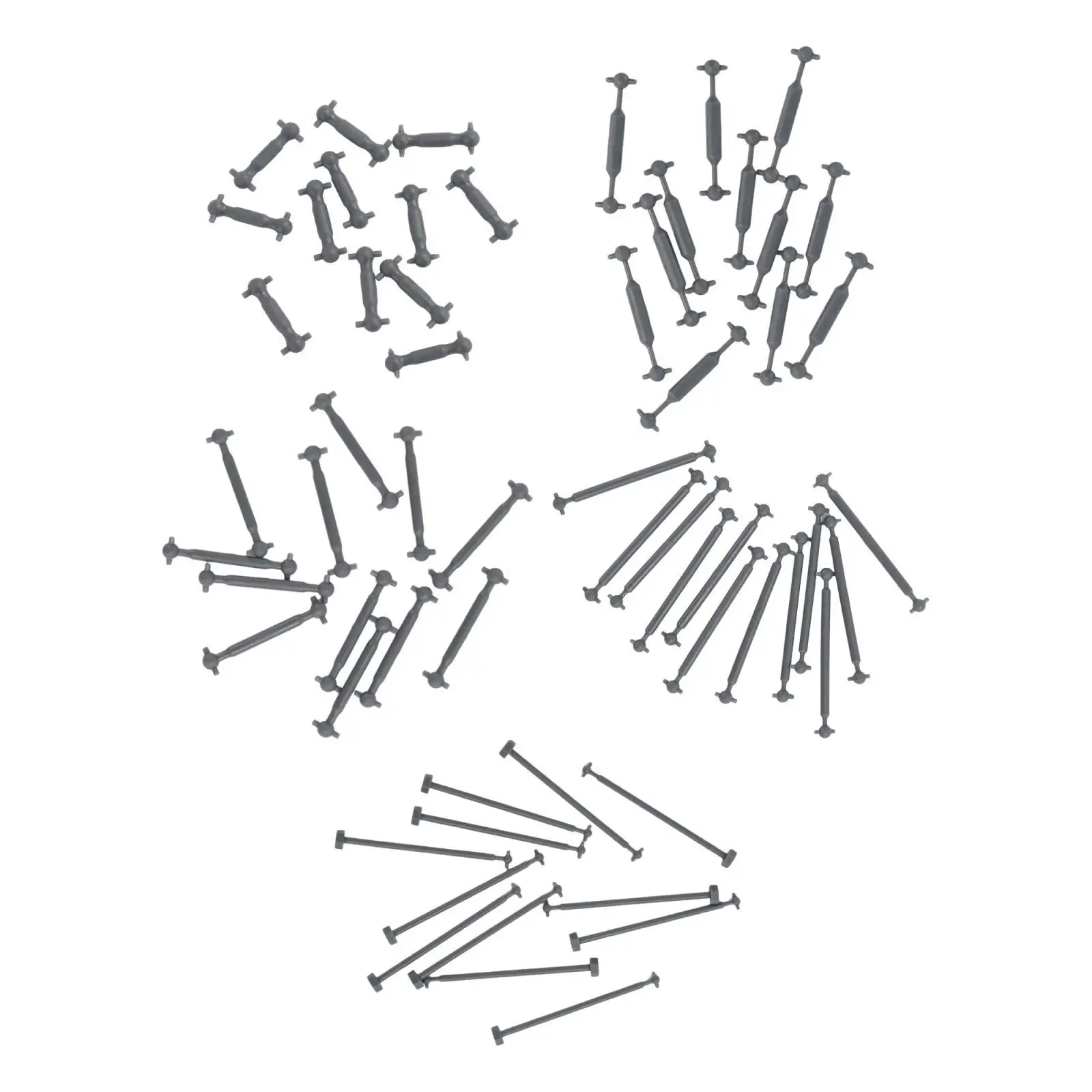 12 Pieces 1:87 HO Scale Motor Drive Rods, Train Model Connecting Rods, Building Train Accessories for Trains DIY Modified