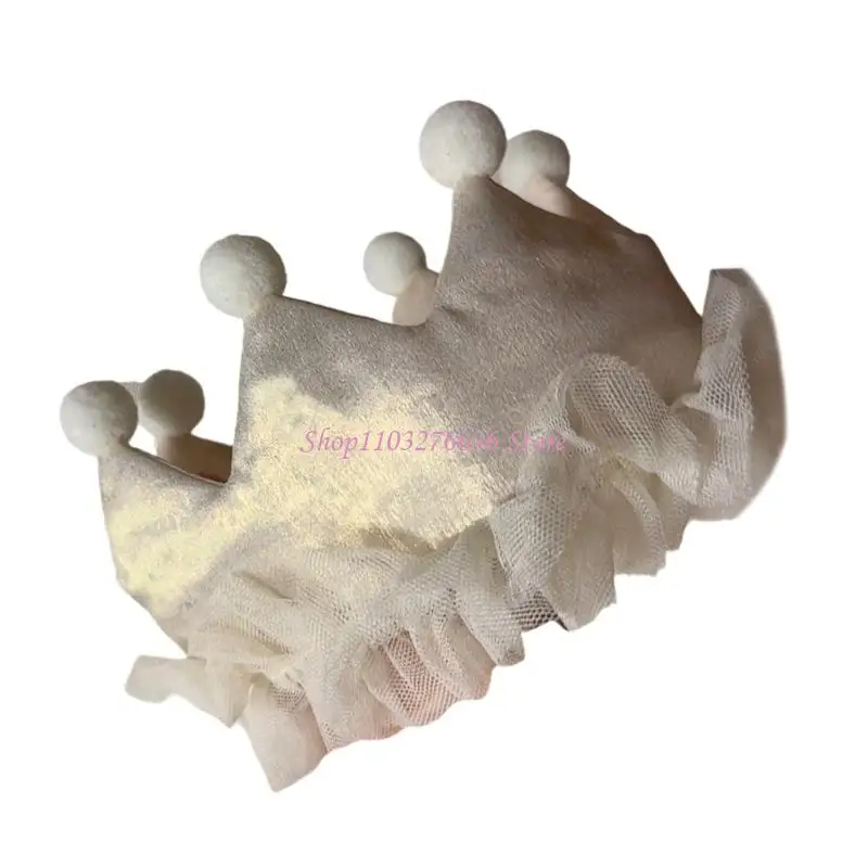 R6FD tela encantadora, accesorios real infantil para celebración 100 días, fotografía cumpleaños, diadema para - imagen 3