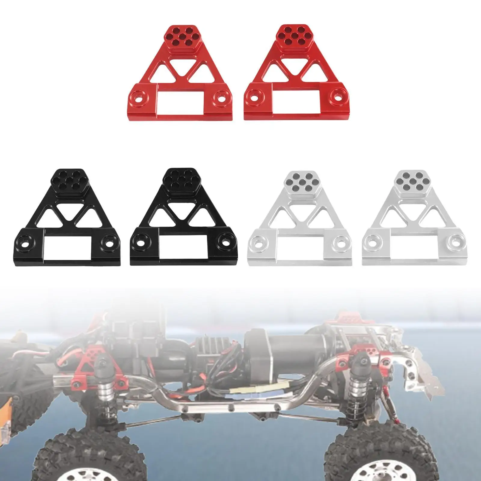 Aluminum Alloy Rear Shock Towers Easy Installation Heavy Duty Lightweight Shock Absorber Mounts for 1/12 H12Y Remote Control Car