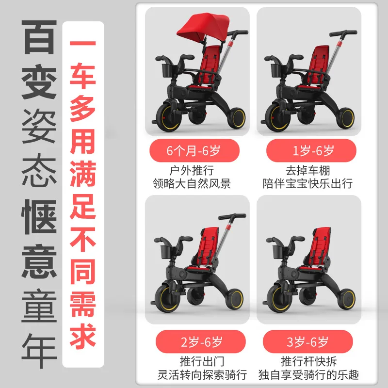 Triciclo bebé plegable ligero – Bicicleta evolutiva infantil - imagen 5