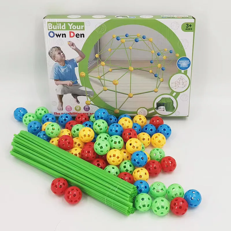 Educativo DIY niños interior creativo construcción fortaleza juego conjunto tiendas construcción casas de juego niños DIY tienda de campaña juguetes - imagen 2
