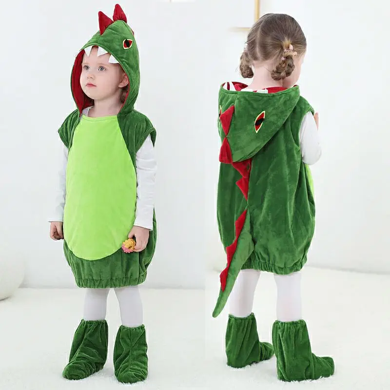 Disfraz de Halloween para chico, conjunto de disfraz de dinosaurio, ropa para niño, disfraz de Cosplay bonito, ropa de actuación de dibujos animados para niña de guardería - imagen 4