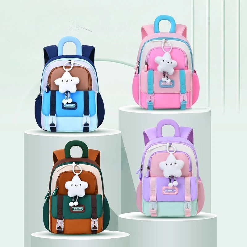 Nueva mochila ligera impermeable con bonitos dibujos animados para niños de guardería, niñas, estudiantes de escuela primaria, bonito diseño antisalpicaduras