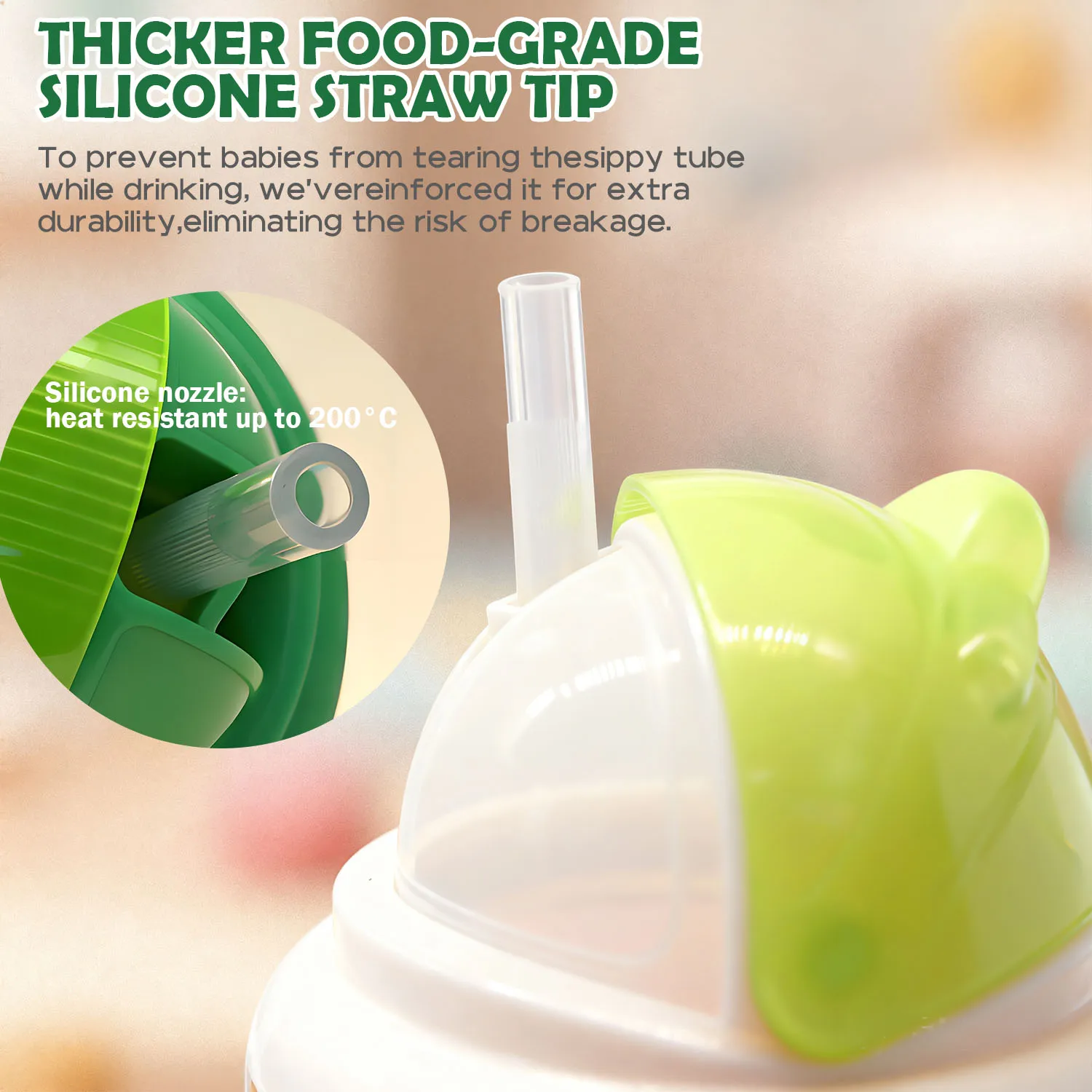 Taza para beber de aprendizaje para niños con aislamiento de doble capa de 230ML, bonita taza con pajita de pp, taza de agua para bebé de calibre ancho, regalo de cumpleaños - imagen 2