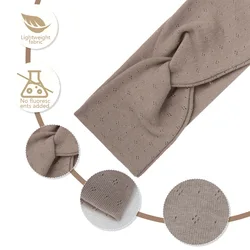 Diademas elásticas de algodón orgánico para niñas – Turbante hueco