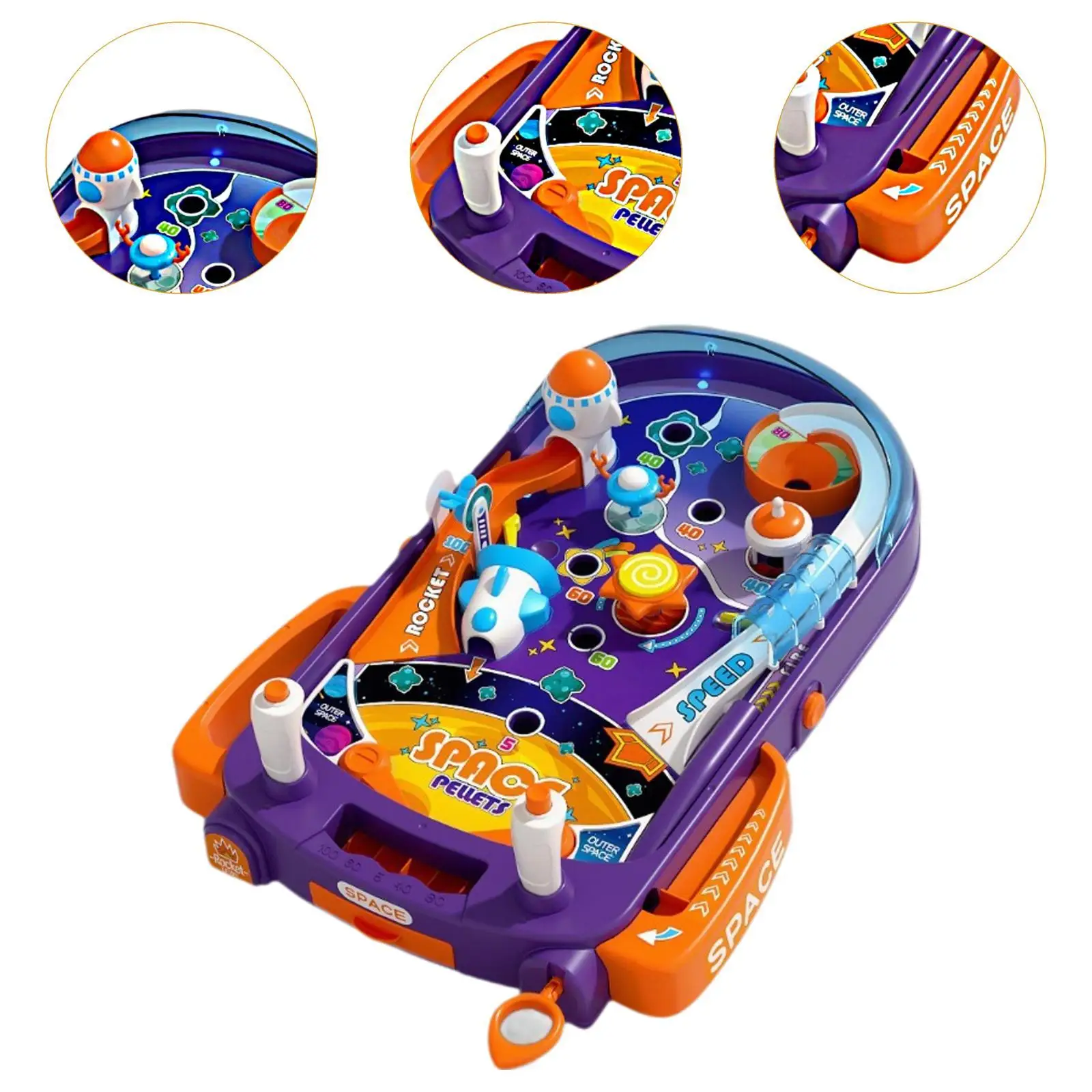 Children Pinball Machine Interactive Toy Interactive Game Portable Educational