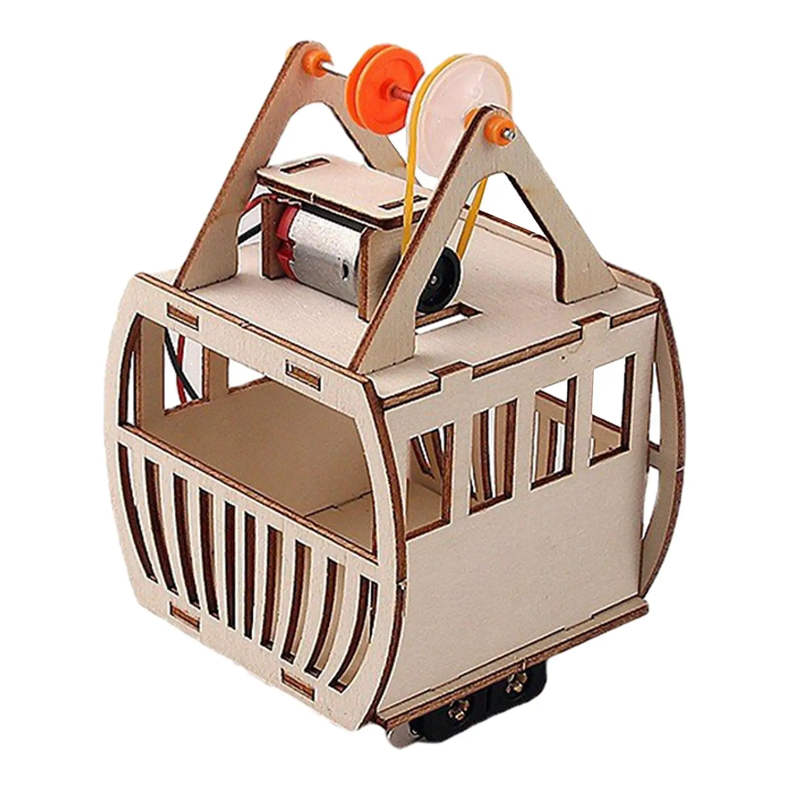 DIY Wooden Science Experiment Model Kits 3D Puzzles Sightseeing Cable Car Self Assembly Educational Model Toys for Beginners