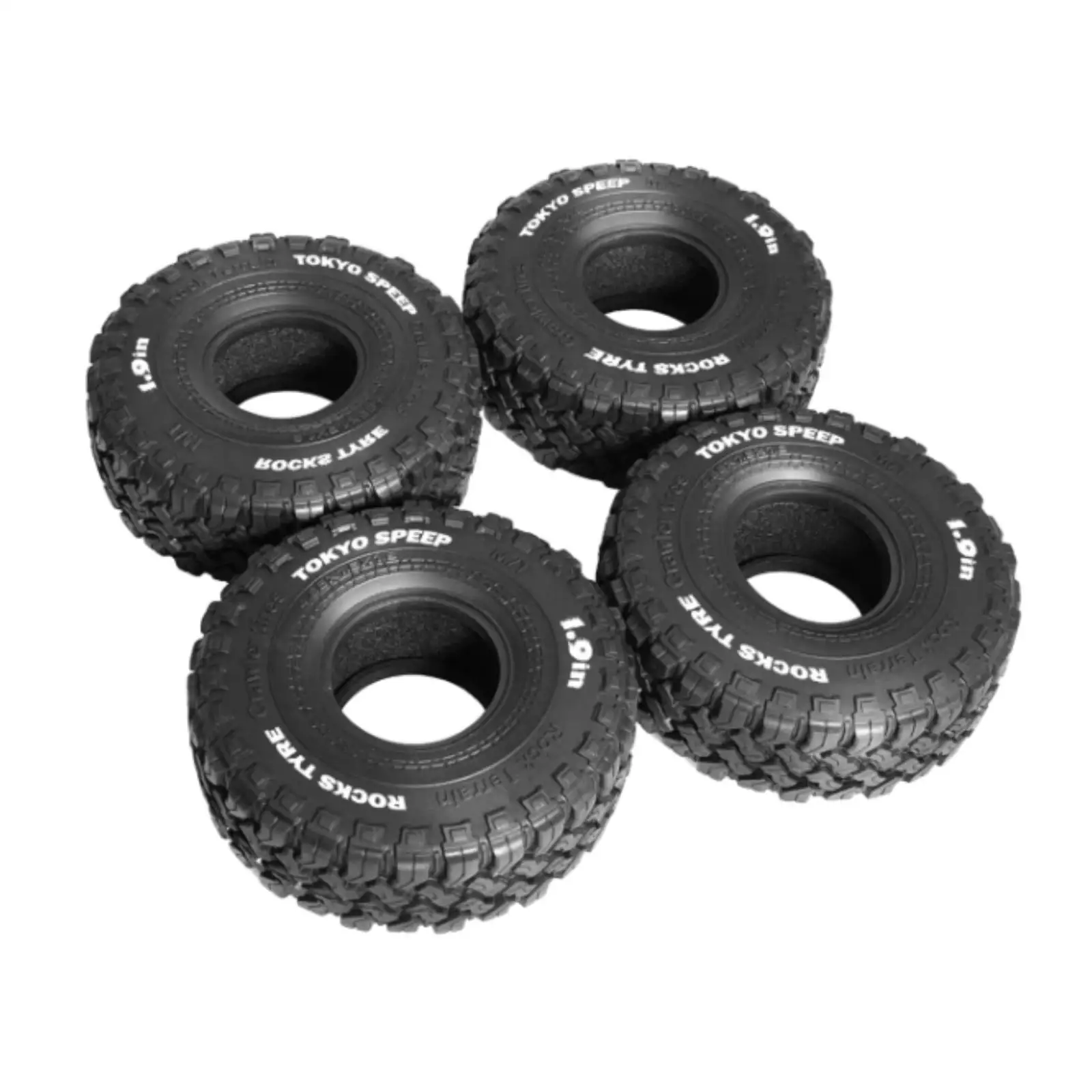 4Pcs RC Tires Rubber Tyre Set Universal Spare Parts Accs,Wheel Tires,Outer Diameter 11.6cm for 1:10 RC Crawler Car Toy Hobby