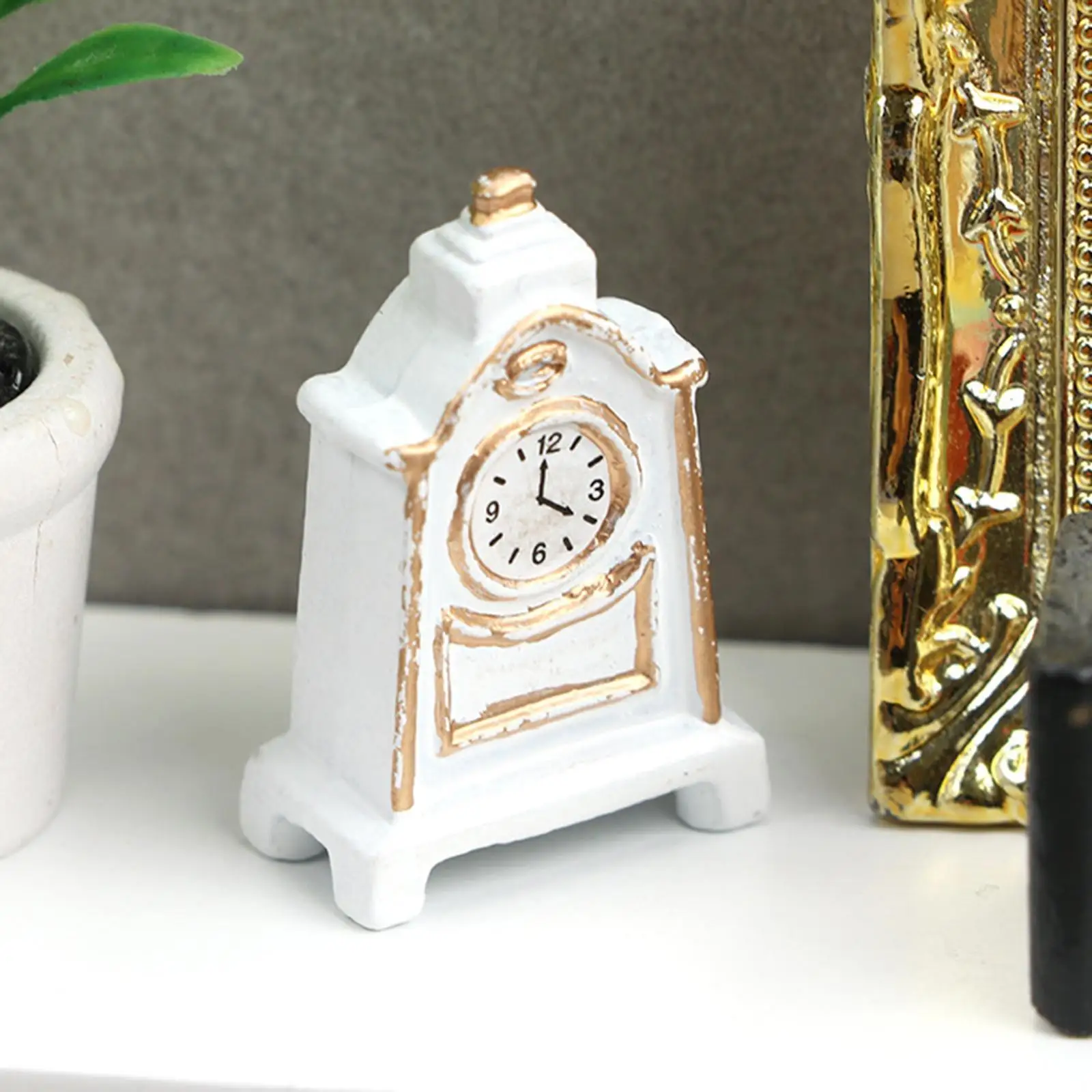 1:12 Scale Dollhouse Miniature Clock Mini for Hallway Bedroom Living Room