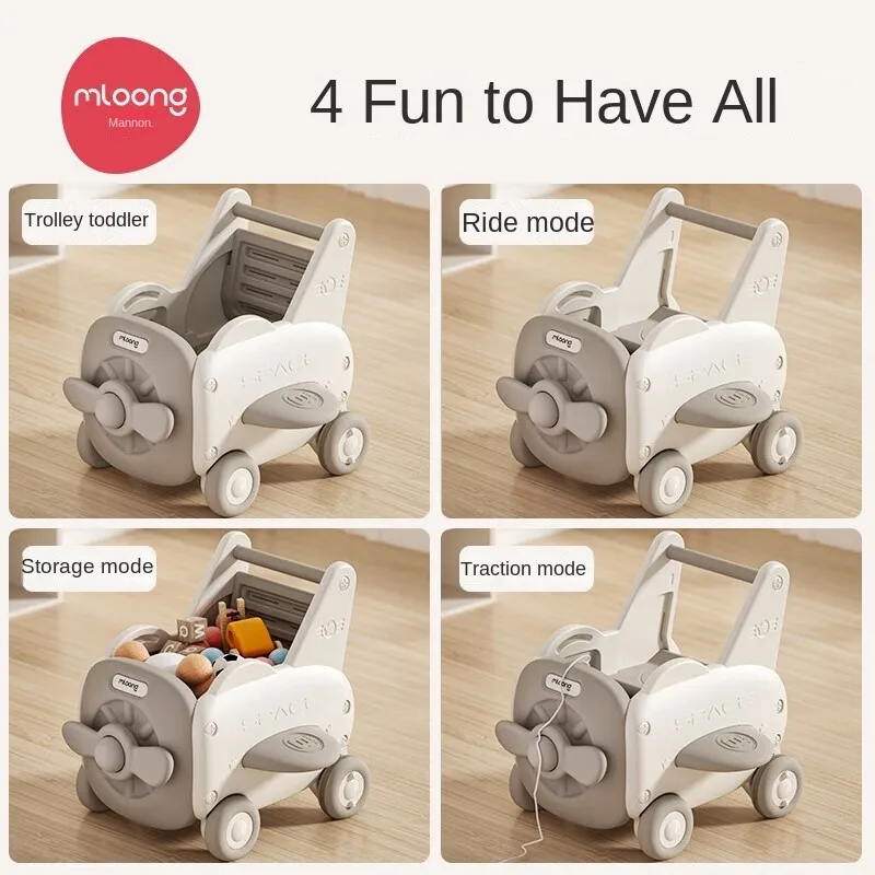 Andador de engranaje ajustable multifuncional para bebé, maravilla anticaída para bebés aprendiendo a caminar, juguete para niños, cochecito asistido por energía - imagen 2