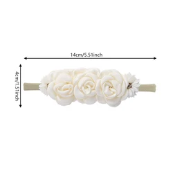 Diadema floral de fantasía para bebé y niña – Tiara suave con brillo